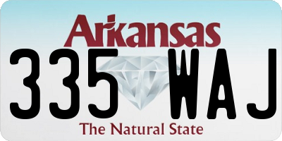 AR license plate 335WAJ