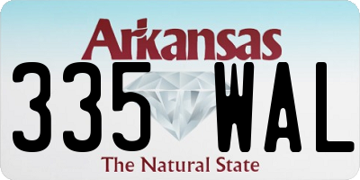 AR license plate 335WAL