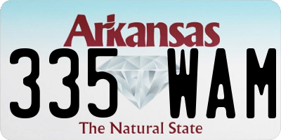 AR license plate 335WAM