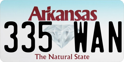 AR license plate 335WAN