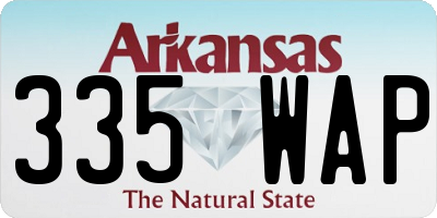 AR license plate 335WAP