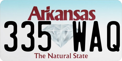 AR license plate 335WAQ