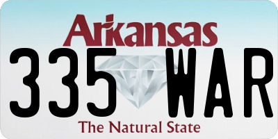 AR license plate 335WAR