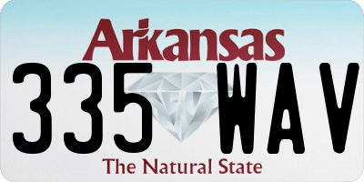 AR license plate 335WAV