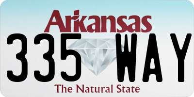 AR license plate 335WAY