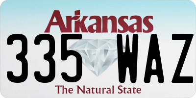 AR license plate 335WAZ