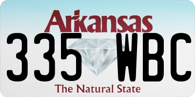 AR license plate 335WBC