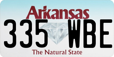 AR license plate 335WBE