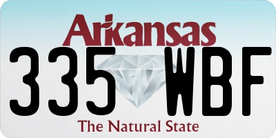 AR license plate 335WBF