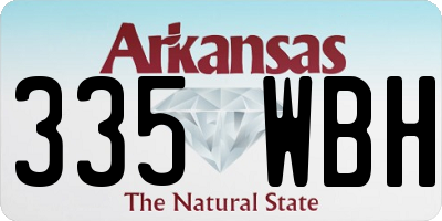 AR license plate 335WBH
