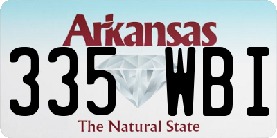 AR license plate 335WBI