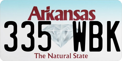 AR license plate 335WBK