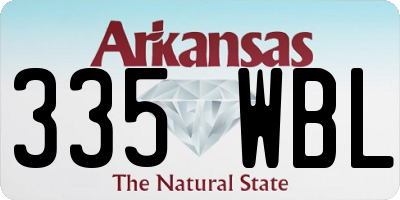 AR license plate 335WBL