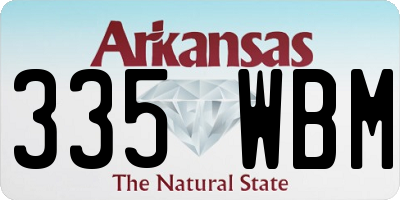 AR license plate 335WBM