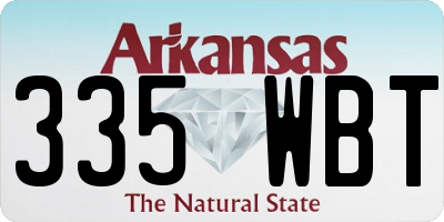 AR license plate 335WBT