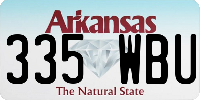 AR license plate 335WBU
