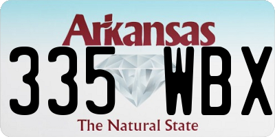 AR license plate 335WBX