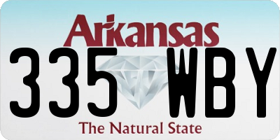 AR license plate 335WBY