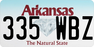 AR license plate 335WBZ