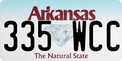AR license plate 335WCC