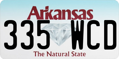 AR license plate 335WCD