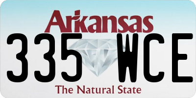 AR license plate 335WCE