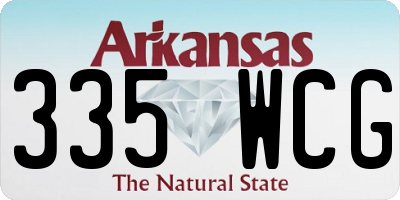 AR license plate 335WCG