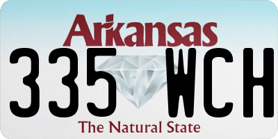 AR license plate 335WCH