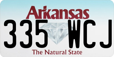 AR license plate 335WCJ
