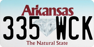AR license plate 335WCK