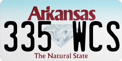AR license plate 335WCS