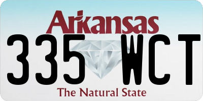 AR license plate 335WCT