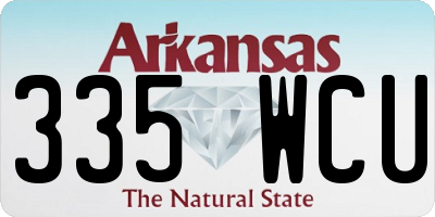 AR license plate 335WCU
