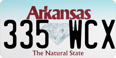AR license plate 335WCX