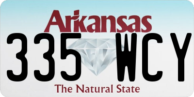AR license plate 335WCY