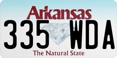 AR license plate 335WDA