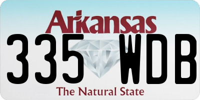 AR license plate 335WDB