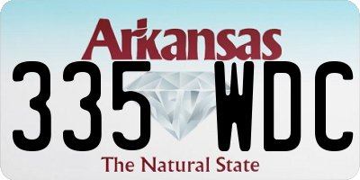 AR license plate 335WDC