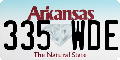 AR license plate 335WDE