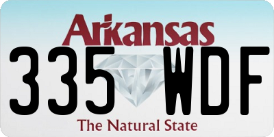 AR license plate 335WDF