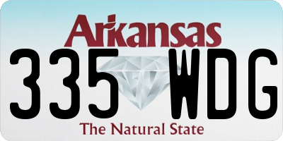 AR license plate 335WDG