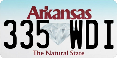 AR license plate 335WDI