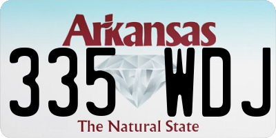AR license plate 335WDJ