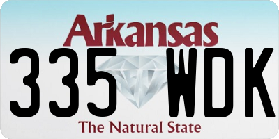 AR license plate 335WDK