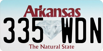 AR license plate 335WDN