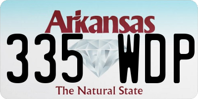 AR license plate 335WDP