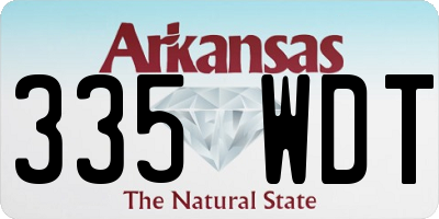 AR license plate 335WDT