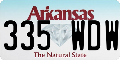 AR license plate 335WDW
