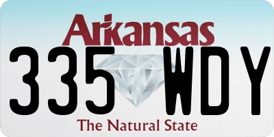 AR license plate 335WDY