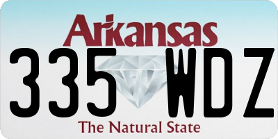 AR license plate 335WDZ